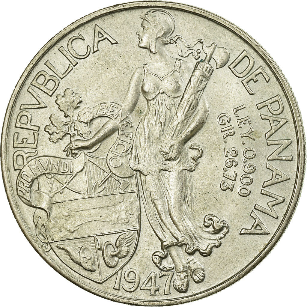 Monnaie, Panama, Balboa, 1947, SUP, Argent, KM:13