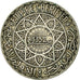 Coin, Morocco, Mohammed V, 5 Francs, AH 1352/1933, Paris, EF(40-45), Silver