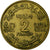 Moneda, Marruecos, Mohammed V, 2 Francs, AH 1364/1945, Paris, MBC, Aluminio -