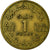 Moneta, Marocco, Mohammed V, Franc, AH 1364/1945, Paris, MB+, Alluminio-bronzo