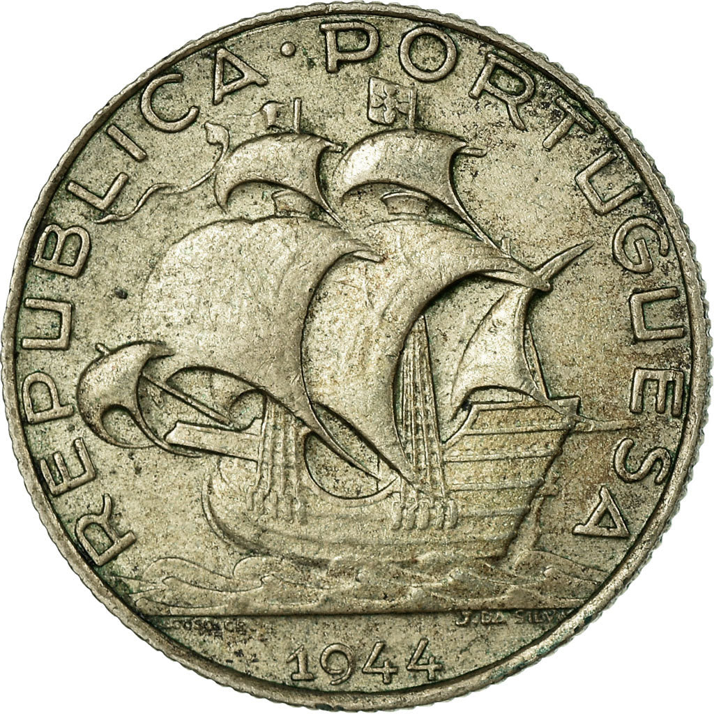 Coin, Portugal, 2-1/2 Escudos, 1944, EF(40-45), Silver, KM:580