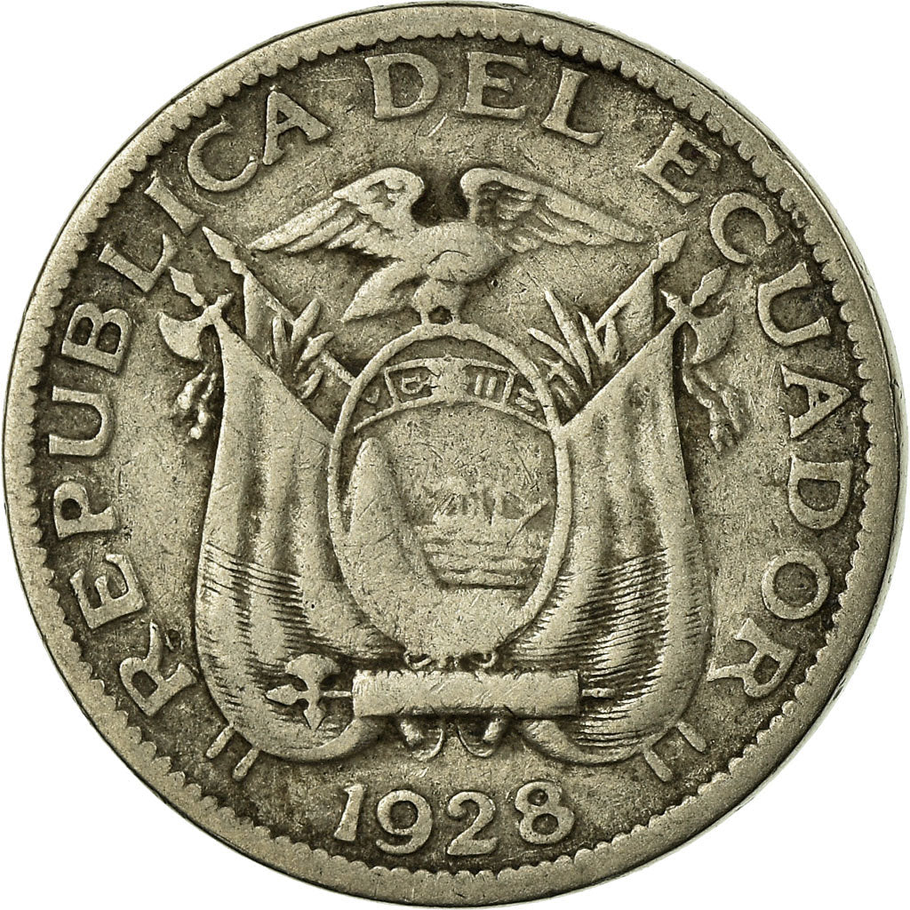 Coin, Ecuador, 5 Centavos, Cinco, 1928, Heaton, VF(20-25), Nickel, KM:69
