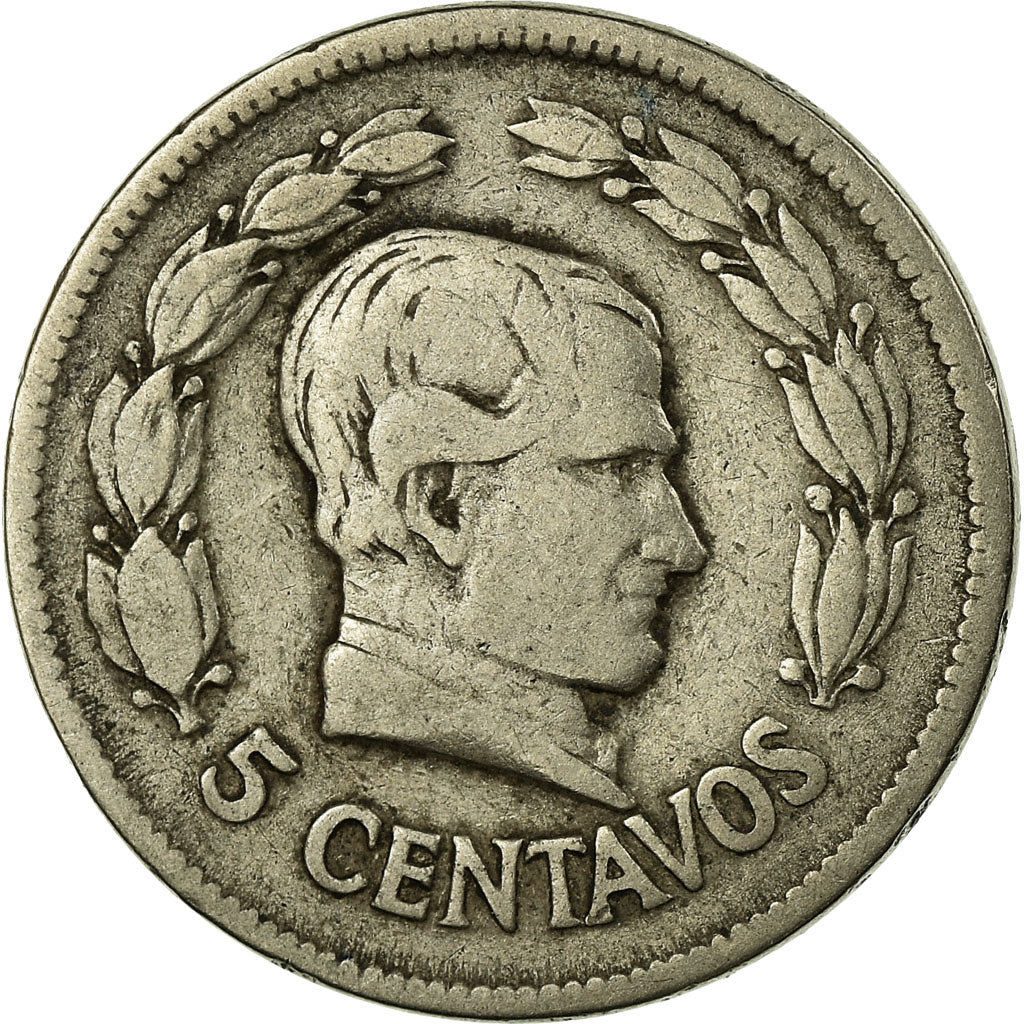 Coin, Ecuador, 5 Centavos, Cinco, 1928, Heaton, VF(20-25), Nickel, KM:69