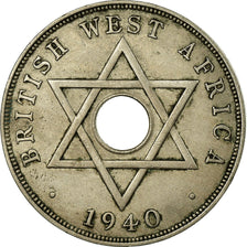Monnaie, BRITISH WEST AFRICA, George VI, Penny, 1940, TTB, Copper-nickel, KM:19