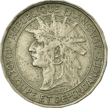 Coin, Guadeloupe, Franc, 1921, VF(30-35), Copper-nickel, KM:46