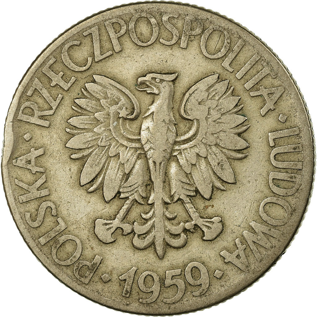Munten, Polen, 10 Zlotych, 1959, Warsaw, FR, Copper-nickel, KM:50