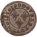 FRANCE, Double Tournois, 1639, AU(50-53), Copper, CGKL #520, 2.33