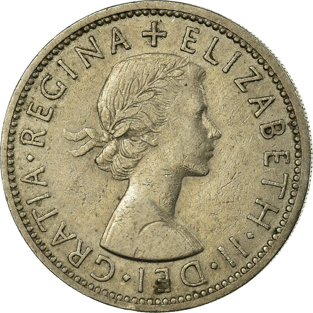 Moneta, Gran Bretagna, Elizabeth II, Florin, Two Shillings, 1956, MB+