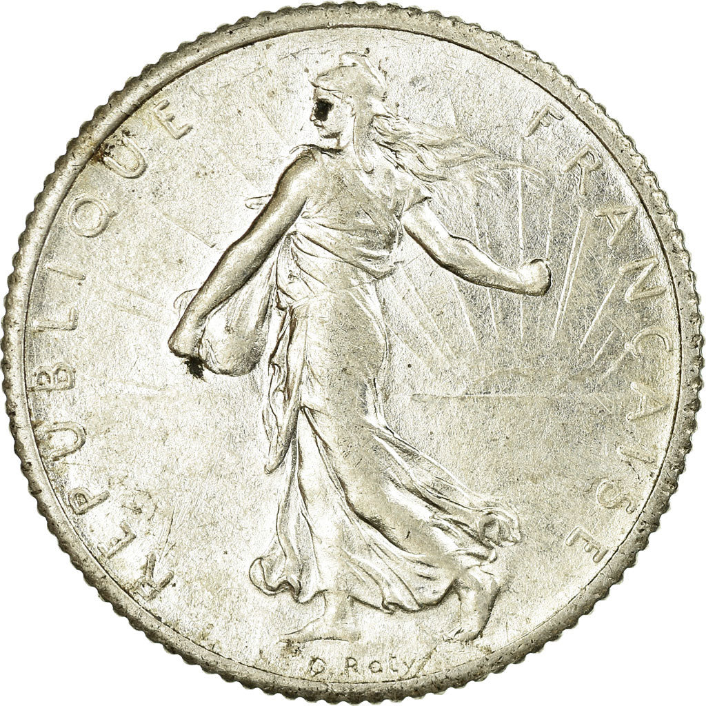 Coin, France, Semeuse, Franc, 1918, Paris, MS(60-62), Silver, KM:844.1