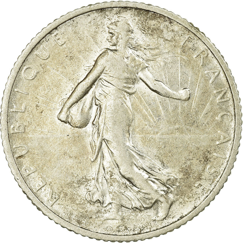 Coin, France, Semeuse, Franc, 1918, Paris, AU(50-53), Silver, KM:844.1