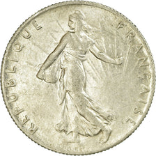 Coin, France, Semeuse, 50 Centimes, 1916, Paris, AU(50-53), Silver, KM:854