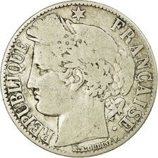Coin, France, Cérès, Franc, 1872, Paris, VG(8-10), Silver, KM:822.1