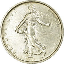 Moneda, Francia, Semeuse, 5 Francs, 1968, MBC+, Plata, KM:926, Gadoury:770