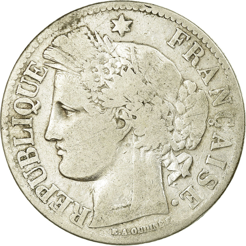 Monnaie, France, Cérès, 2 Francs, 1871, Paris, TB, Argent, Gadoury:530a