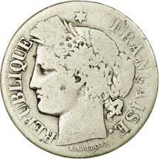 Monnaie, France, Cérès, 2 Francs, 1871, Paris, B+, Argent, Gadoury:530a