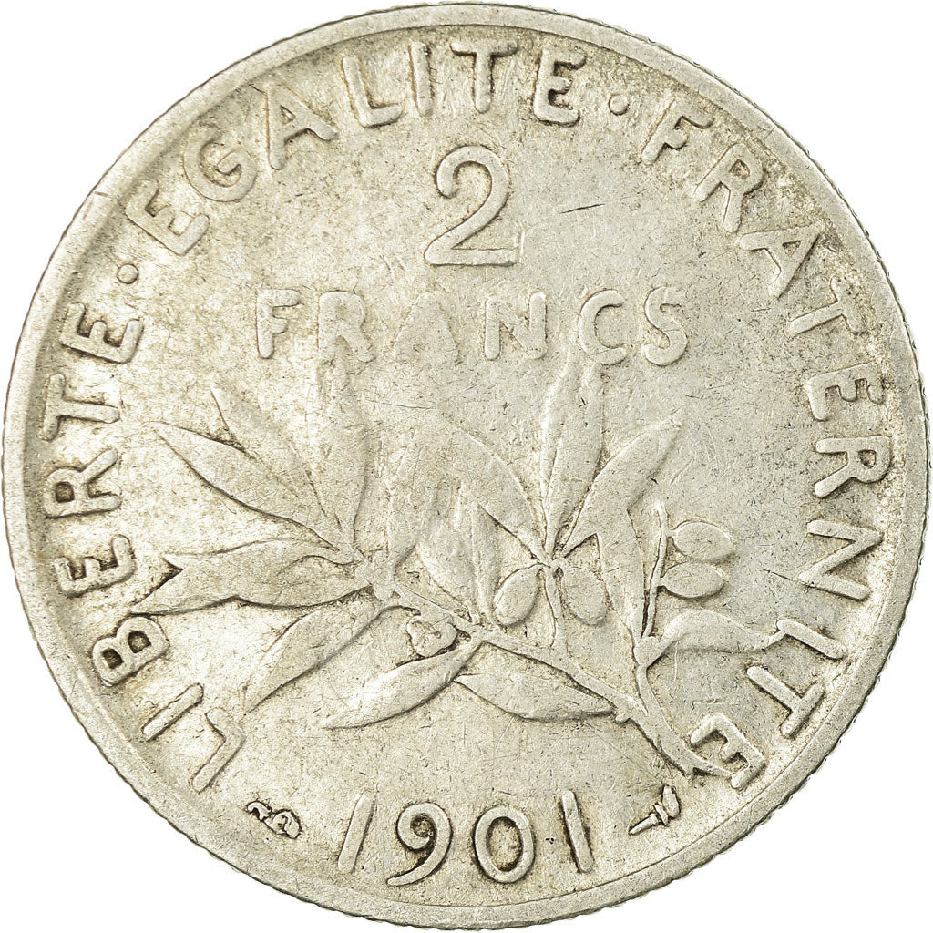 Münze, Frankreich, Semeuse, 2 Francs, 1901, Paris, S, Silber, KM:845.1