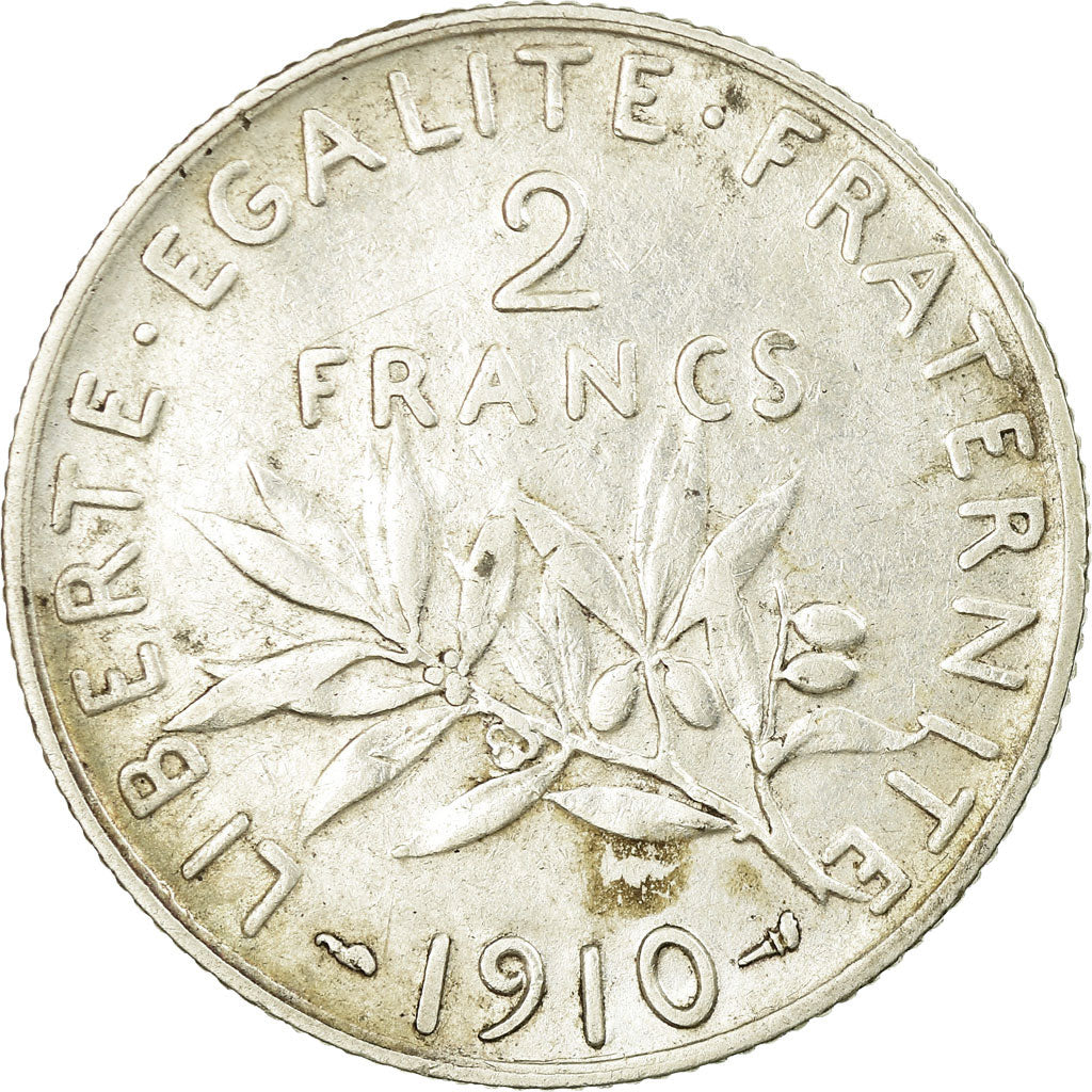 Monnaie, France, Semeuse, 2 Francs, 1910, Paris, TTB, Argent, Gadoury:532