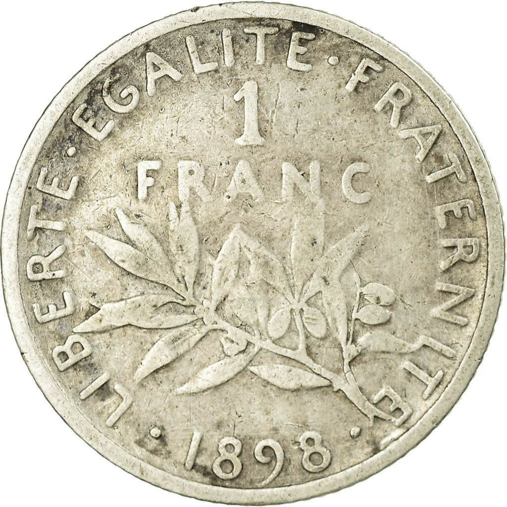 Monnaie, France, Semeuse, Franc, 1898, Paris, TB+, Argent, Gadoury:467, KM:844.1