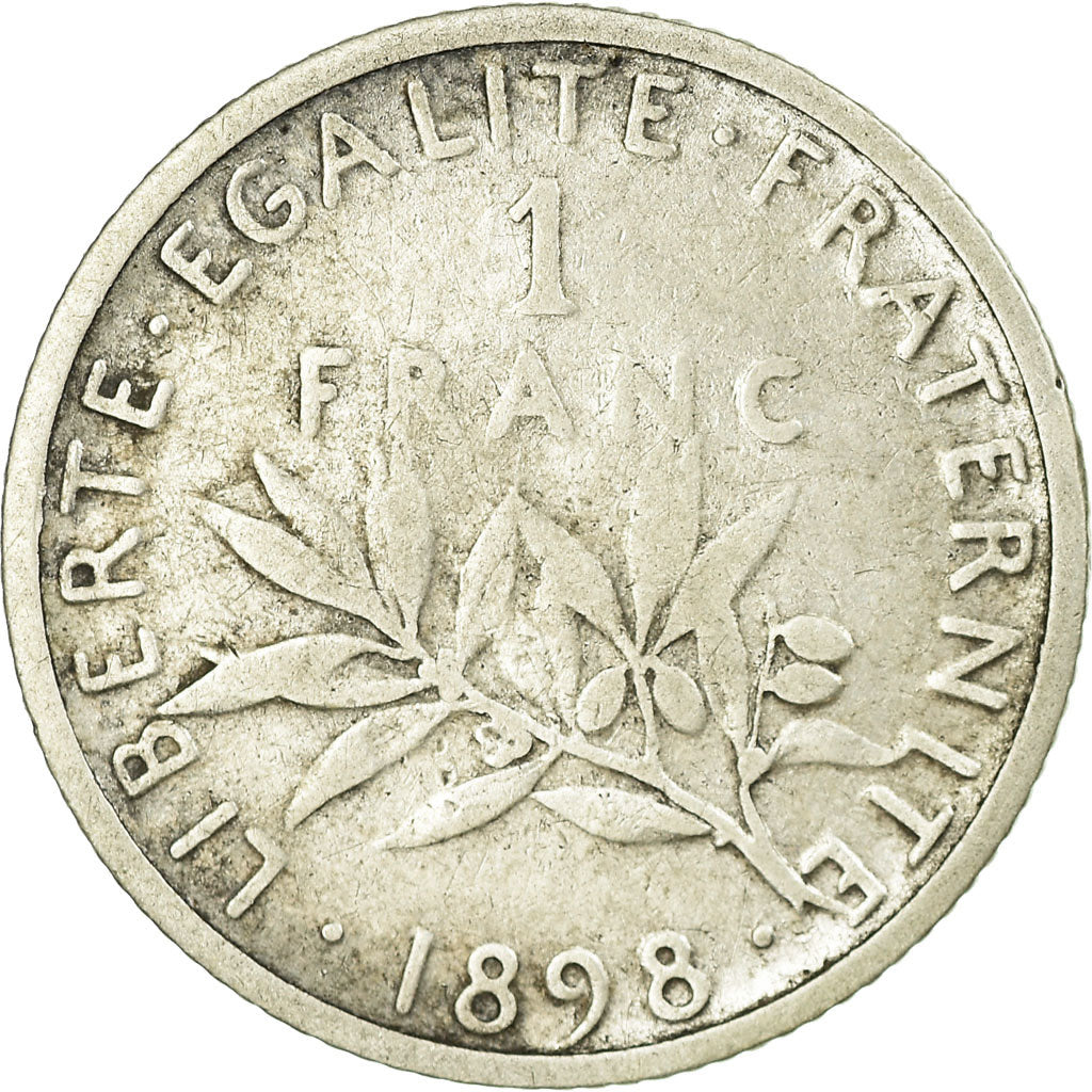 Münze, Frankreich, Semeuse, Franc, 1898, Paris, S+, Silber, KM:844.1