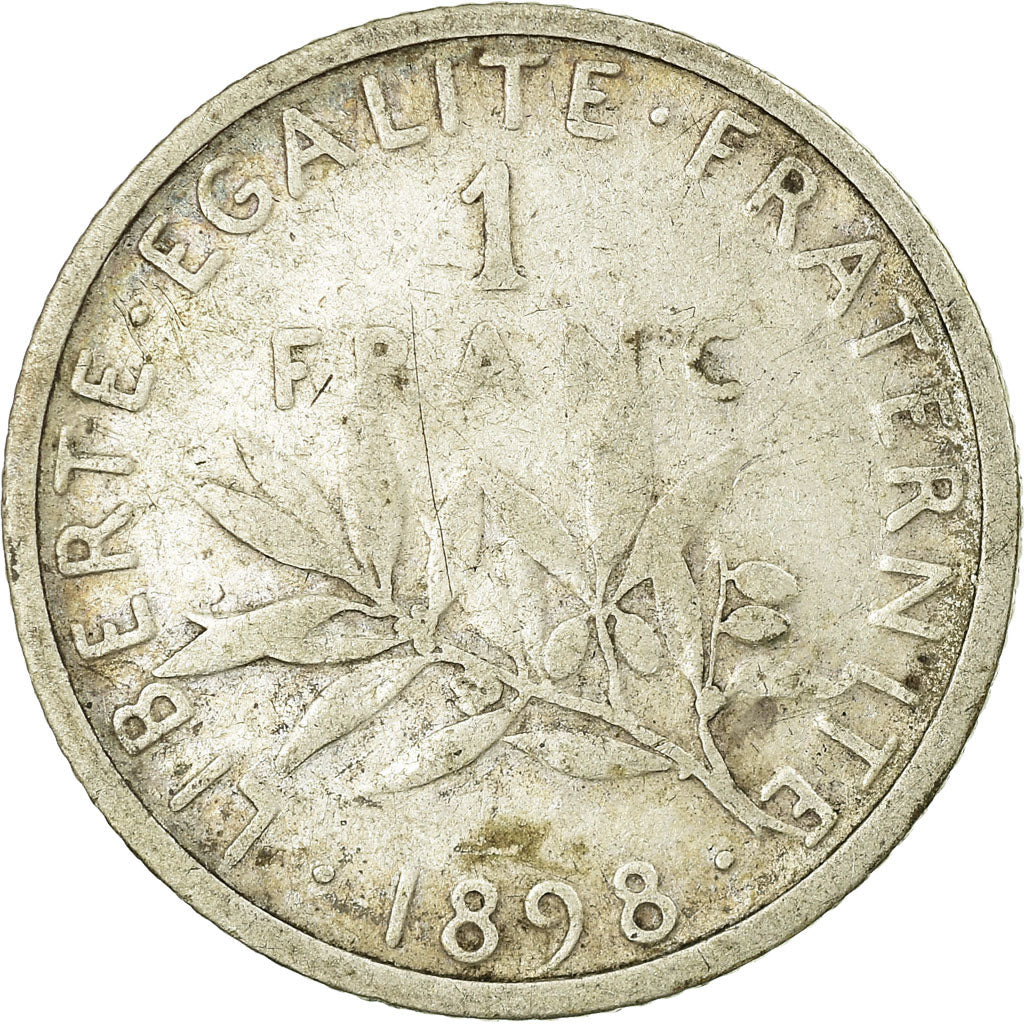 Monnaie, France, Semeuse, Franc, 1898, Paris, TB, Argent, Gadoury:467, KM:844.1