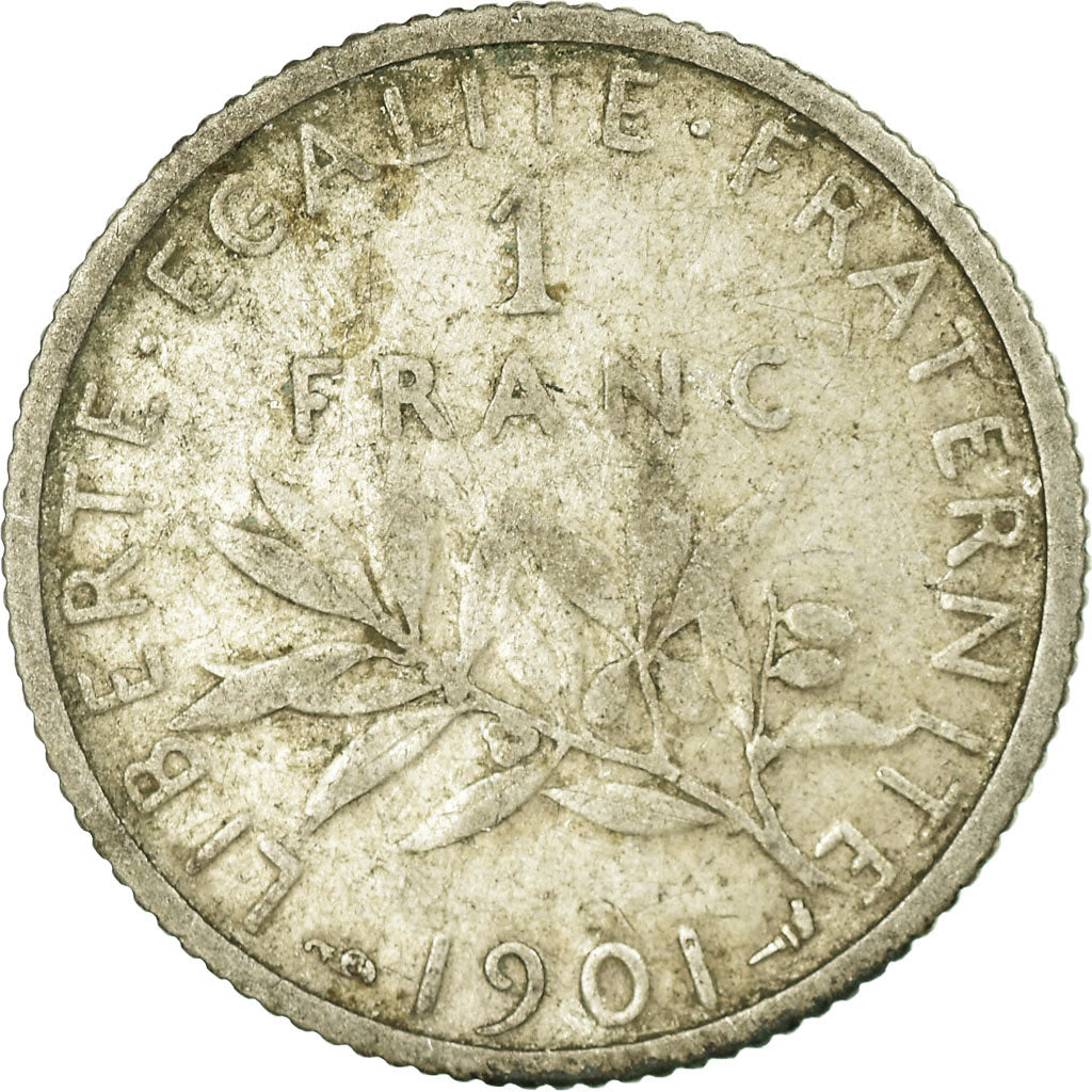 Münze, Frankreich, Semeuse, Franc, 1901, Paris, S, Silber, KM:844.1
