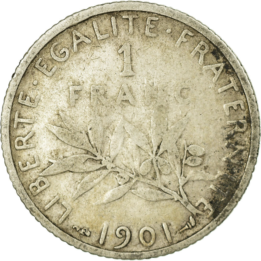 Münze, Frankreich, Semeuse, Franc, 1901, Paris, S, Silber, KM:844.1