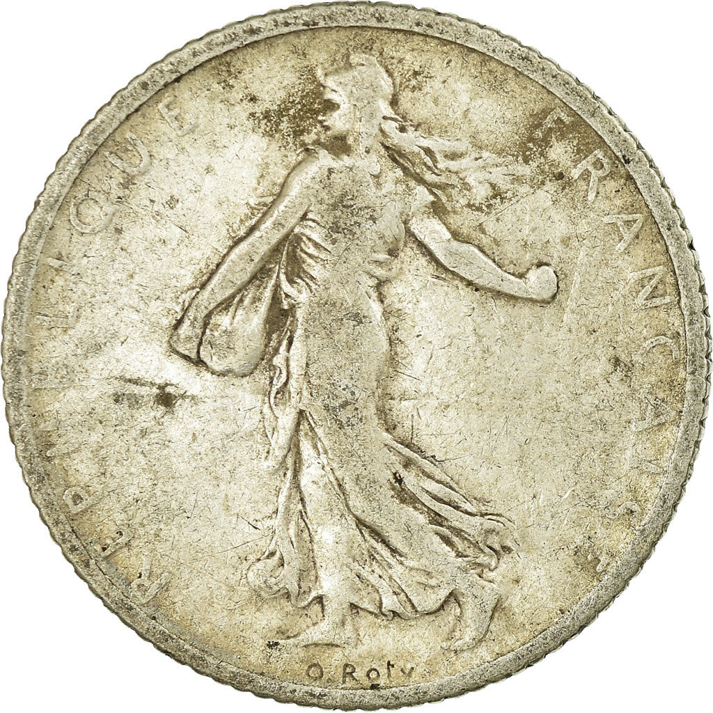 Coin, France, Semeuse, Franc, 1902, Paris, VF(20-25), Silver, KM:844.1