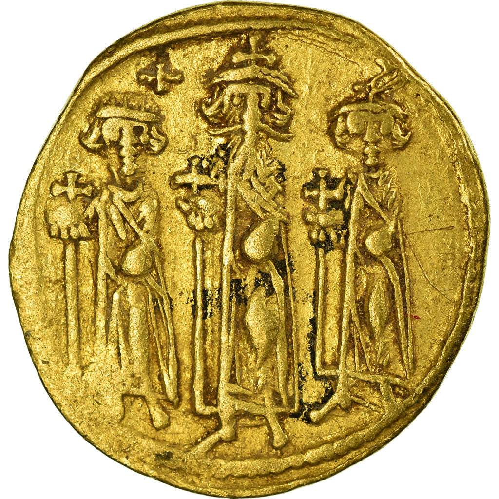 Moneta, Heraclius, Solidus, Constantinople, EF(40-45), Złoto, Sear:764