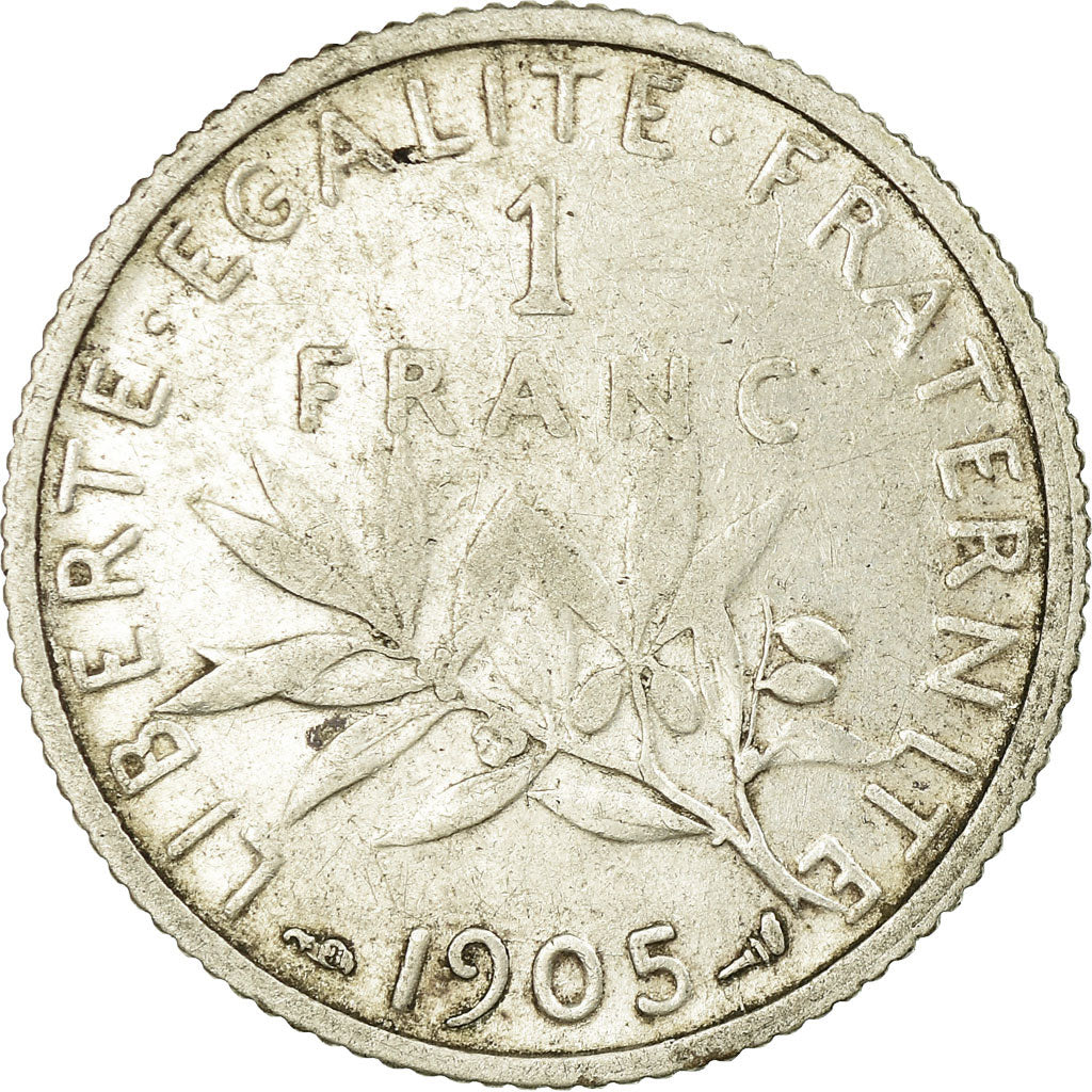 Münze, Frankreich, Semeuse, Franc, 1905, Paris, S+, Silber, KM:844.1