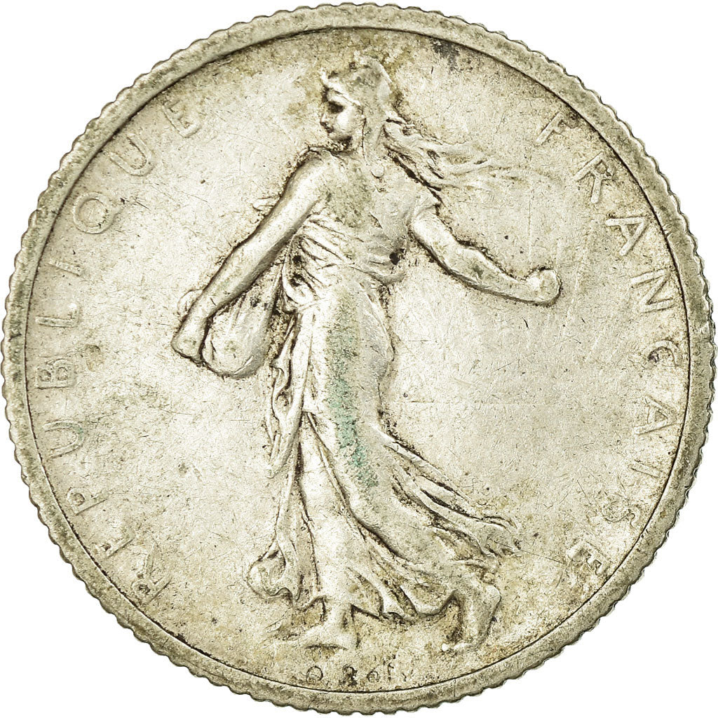 Coin, France, Semeuse, Franc, 1907, Paris, VF(20-25), Silver, KM:844.1