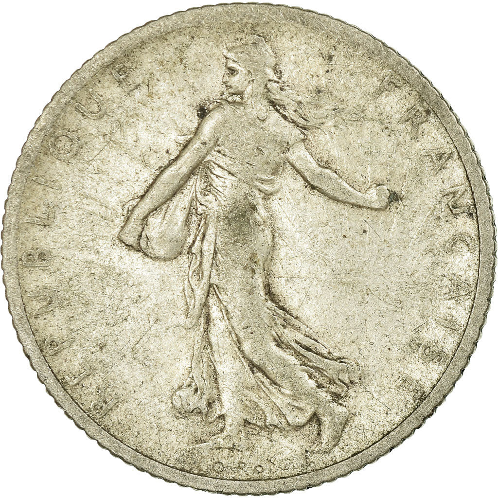 Monnaie, France, Semeuse, Franc, 1908, Paris, B+, Argent, Gadoury:467, KM:844.1