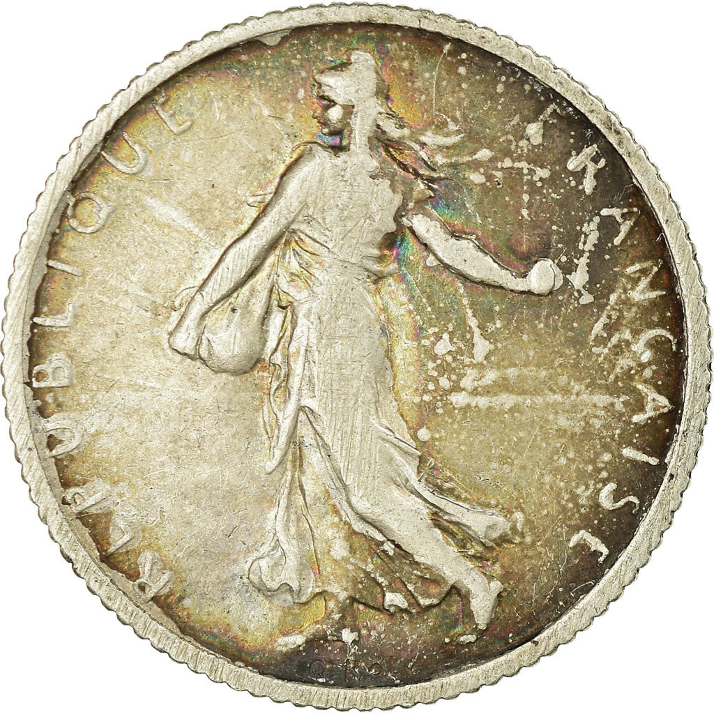 Coin, France, Semeuse, Franc, 1909, Paris, VF(20-25), Silver, KM:844.1