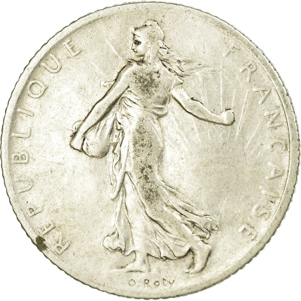 Coin, France, Semeuse, Franc, 1909, Paris, VF(20-25), Silver, KM:844.1