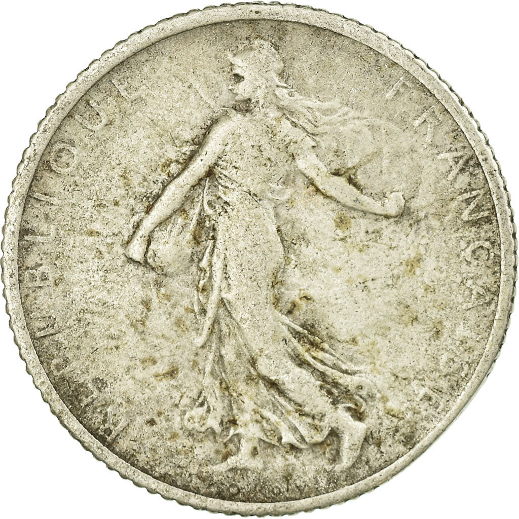 Coin, France, Semeuse, Franc, 1909, Paris, VF(20-25), Silver, KM:844.1