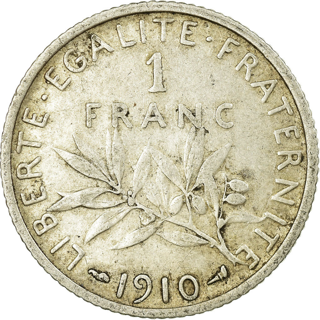 Münze, Frankreich, Semeuse, Franc, 1910, Paris, S, Silber, KM:844.1