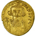Moeda, Constans II, Solidus, Constantinople, VF(30-35), Dourado, Sear:956