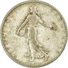 Moeda, França, Semeuse, Franc, 1910, Paris, F(12-15), Prata, KM:844.1
