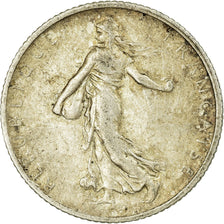 Moneta, Francja, Semeuse, Franc, 1910, Paris, VF(20-25), Srebro, KM:844.1