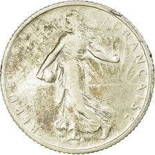 Coin, France, Semeuse, Franc, 1911, Paris, VF(20-25), Silver, KM:844.1