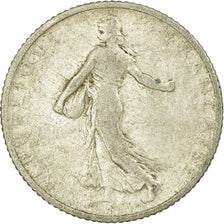 Moneta, Francja, Semeuse, Franc, 1911, Paris, F(12-15), Srebro, KM:844.1