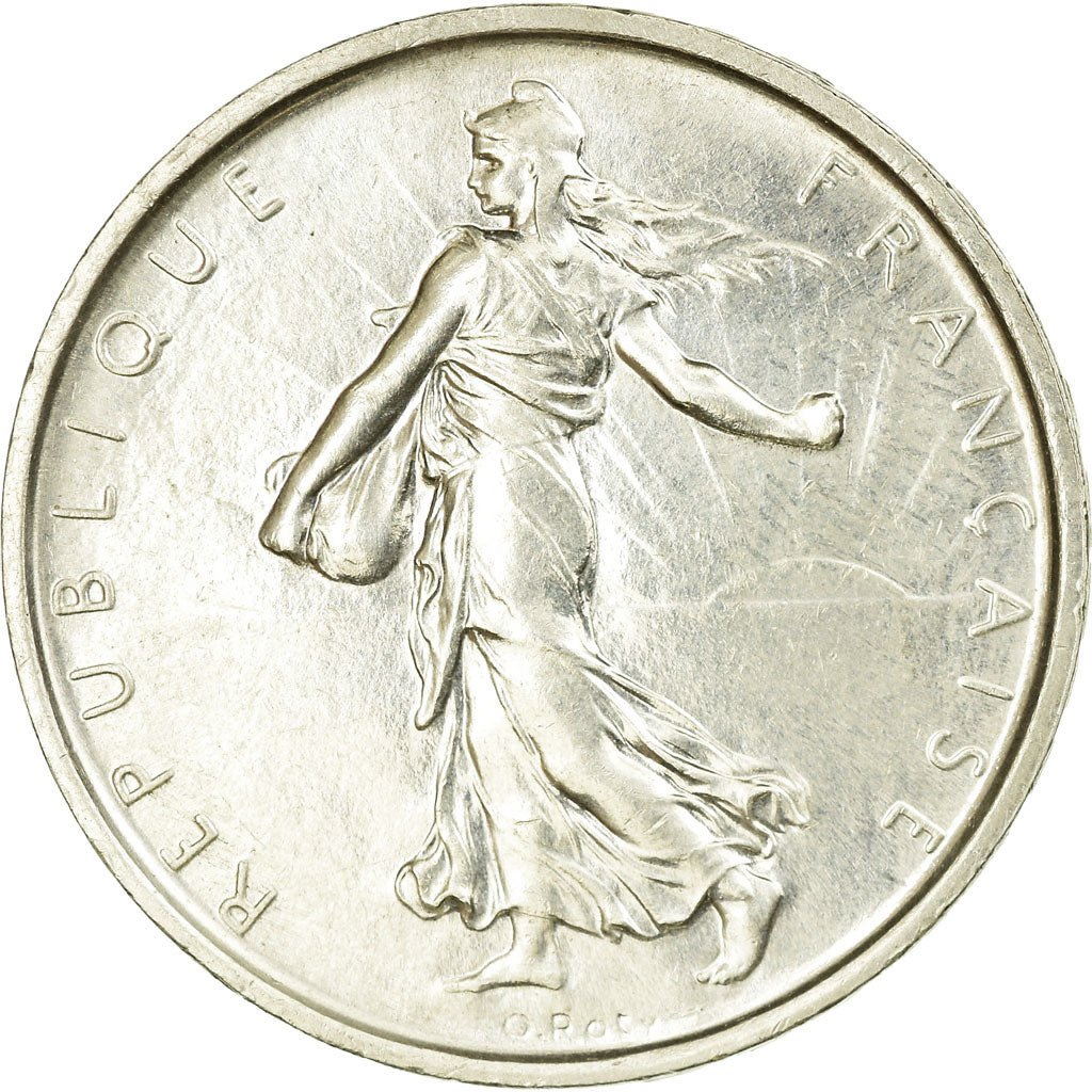 Moeda, França, Semeuse, 5 Francs, 1969, AU(55-58), Prata, KM:926, Gadoury:770