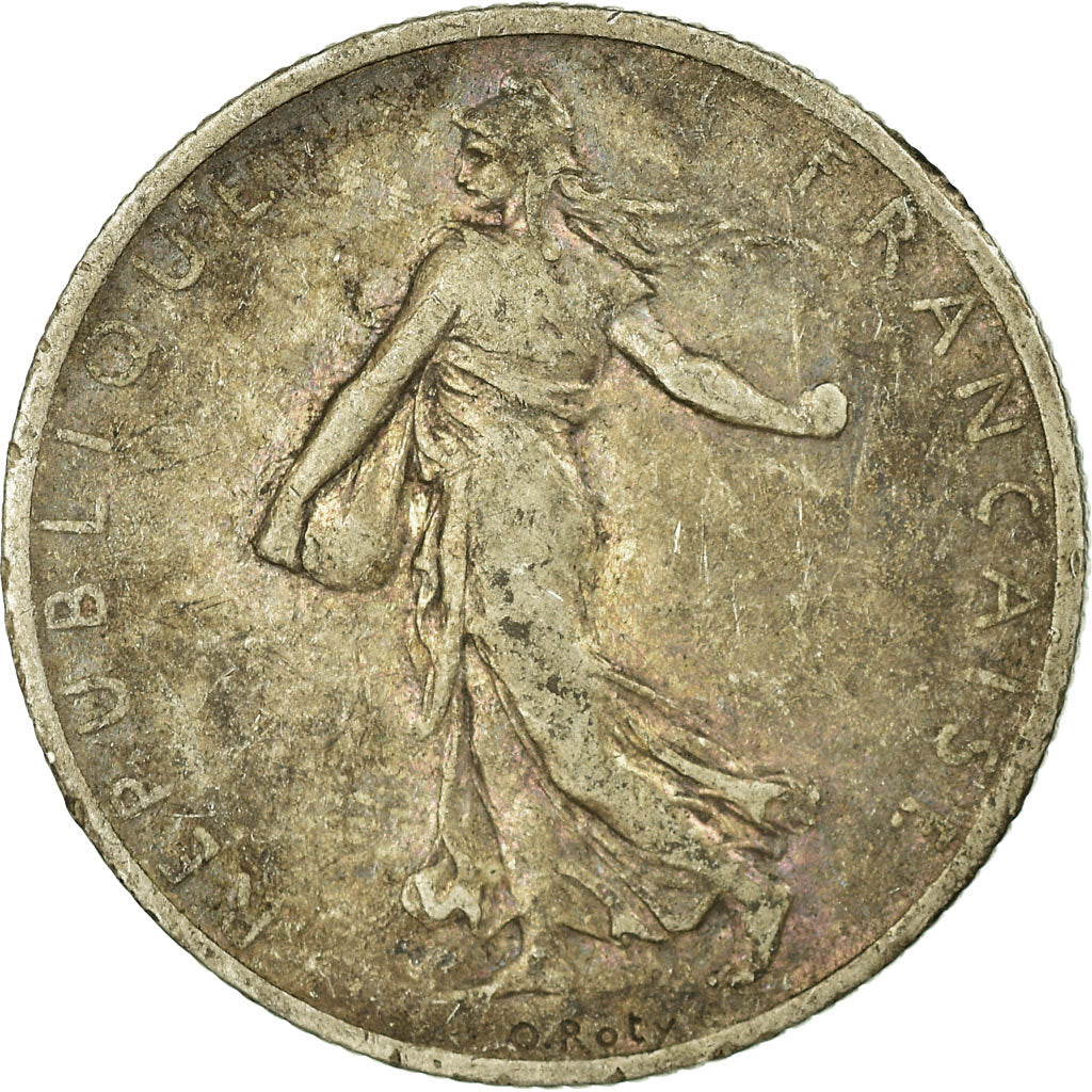 Moneda, Francia, Semeuse, 2 Francs, 1901, Paris, BC, Plata, KM:845.1