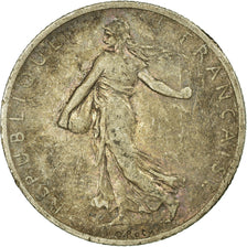 Moneda, Francia, Semeuse, 2 Francs, 1901, Paris, BC, Plata, KM:845.1