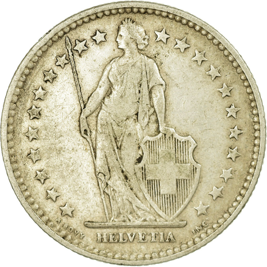 Coin, Switzerland, 2 Francs, 1909, Bern, VF(30-35), Silver, KM:21