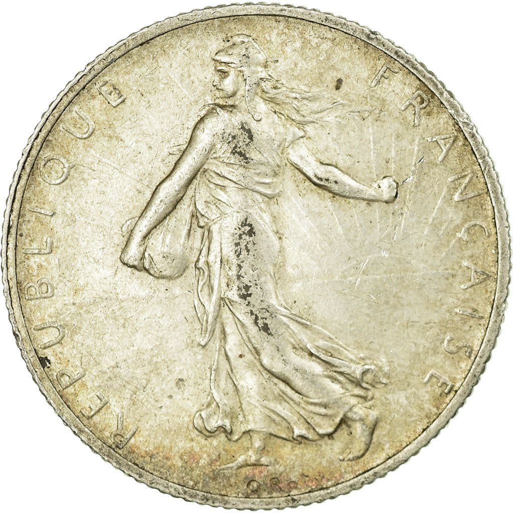 Moneta, Francia, Semeuse, 2 Francs, 1912, Paris, MB+, Argento, KM:845.1