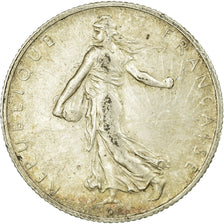 Moneta, Francia, Semeuse, 2 Francs, 1912, Paris, MB+, Argento, KM:845.1
