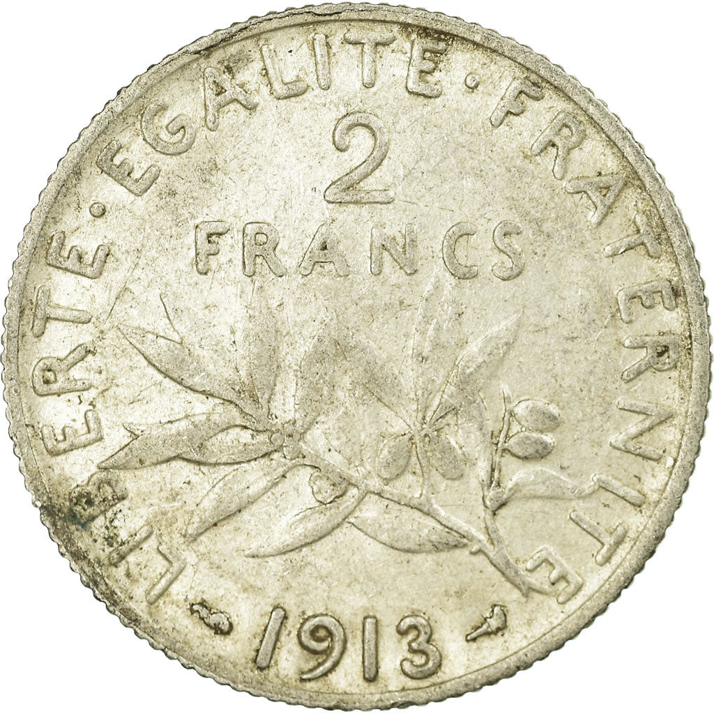 Münze, Frankreich, Semeuse, 2 Francs, 1913, Paris, S, Silber, KM:845.1