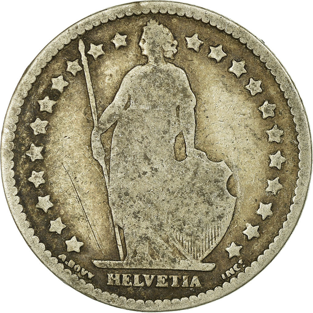 Coin, Switzerland, Franc, 1886, Bern, F(12-15), Silver, KM:24
