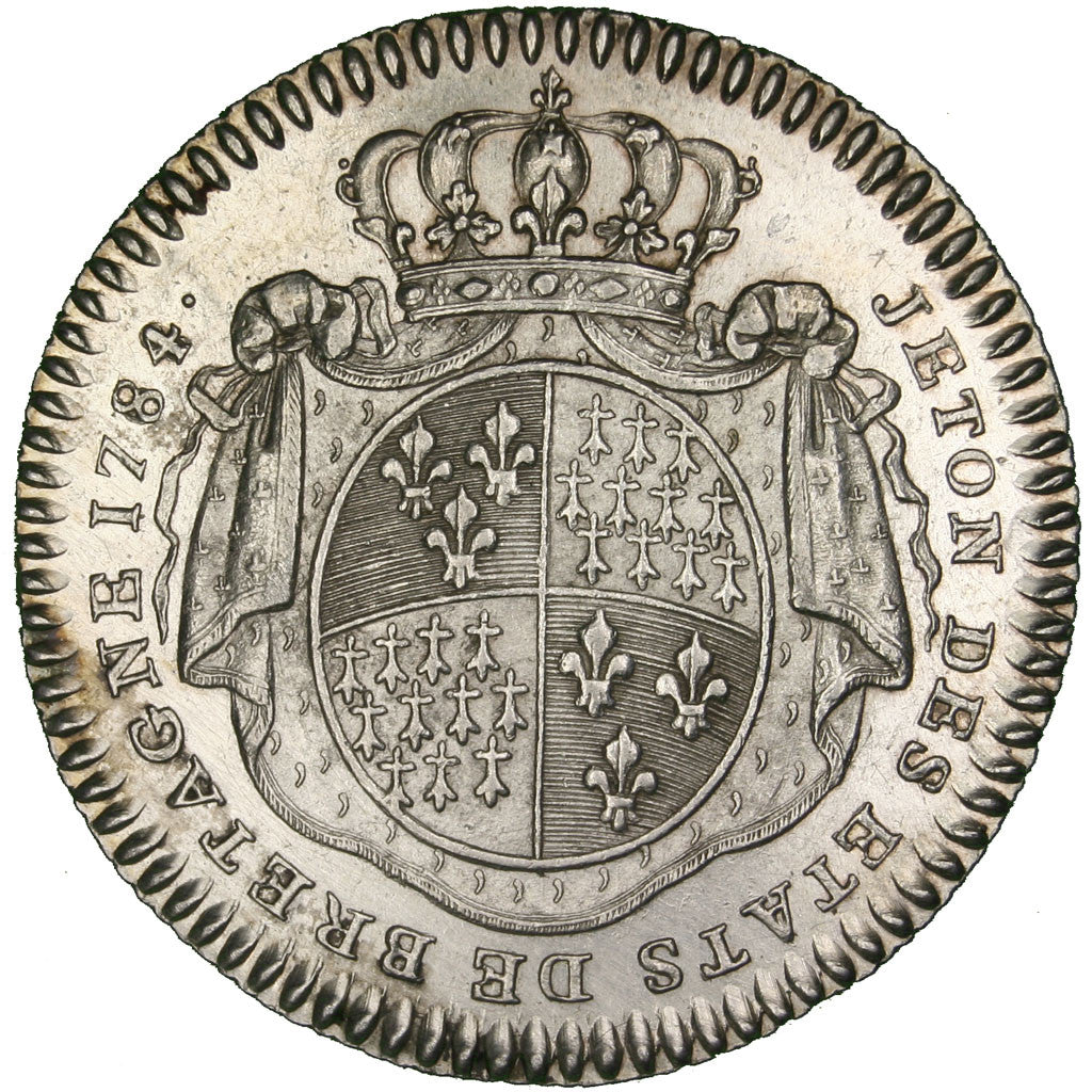 France, Token, Royal, 1784, MS(63), Silver, Feuardent:8789