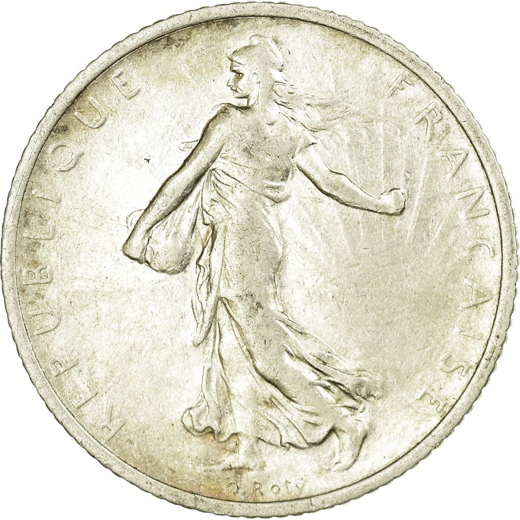 Coin, France, Semeuse, Franc, 1908, Paris, VF(30-35), Silver, KM:844.1
